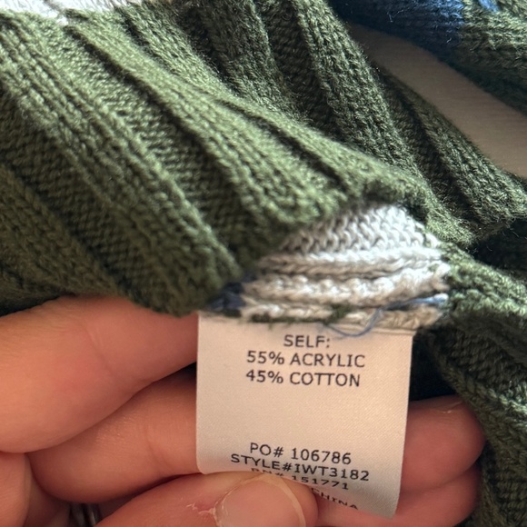 Green & Blue Striped Sweater - Picture 5 of 5